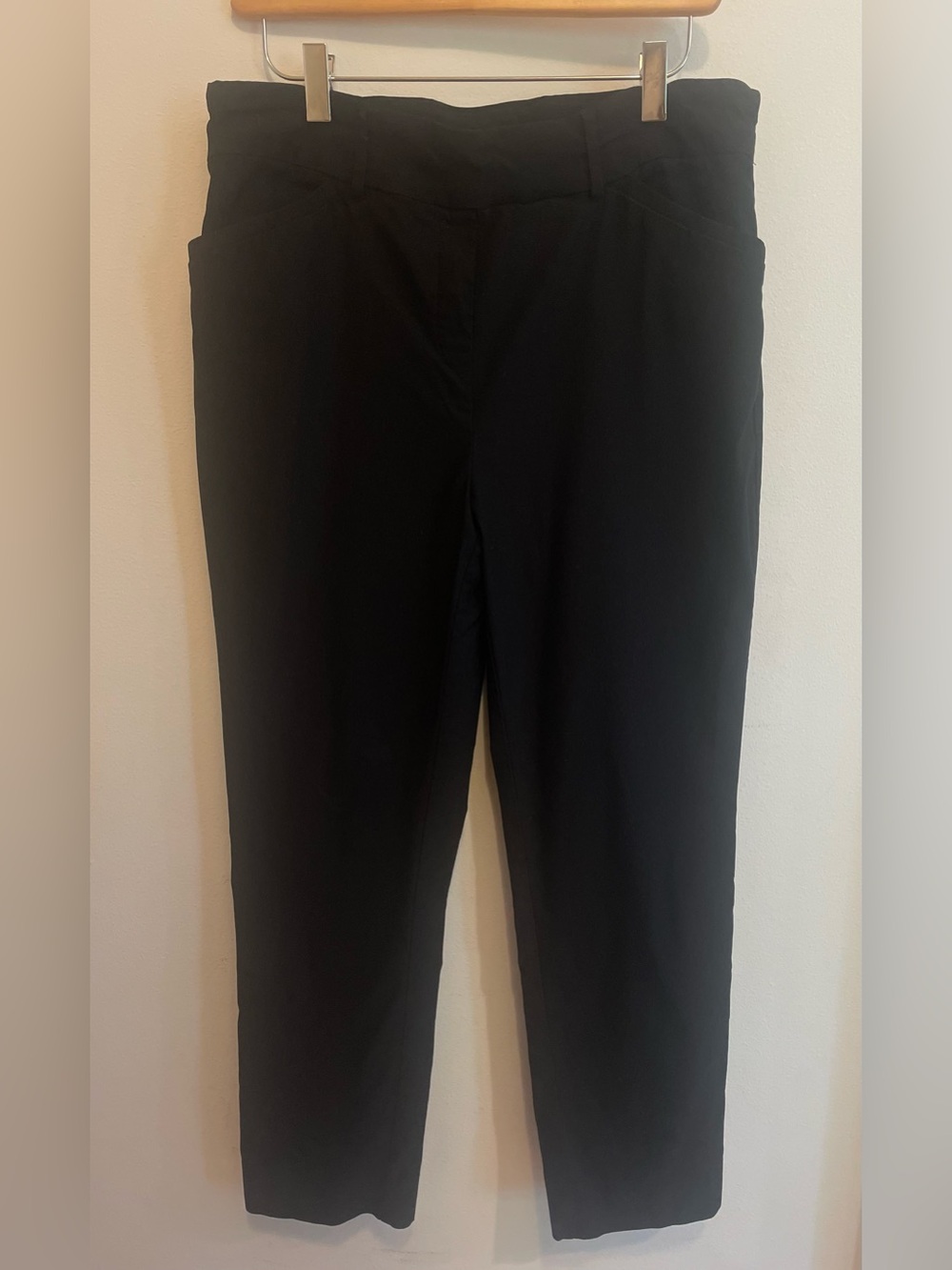 Hilary Radley Black Stretch Ankle Pants Sz L